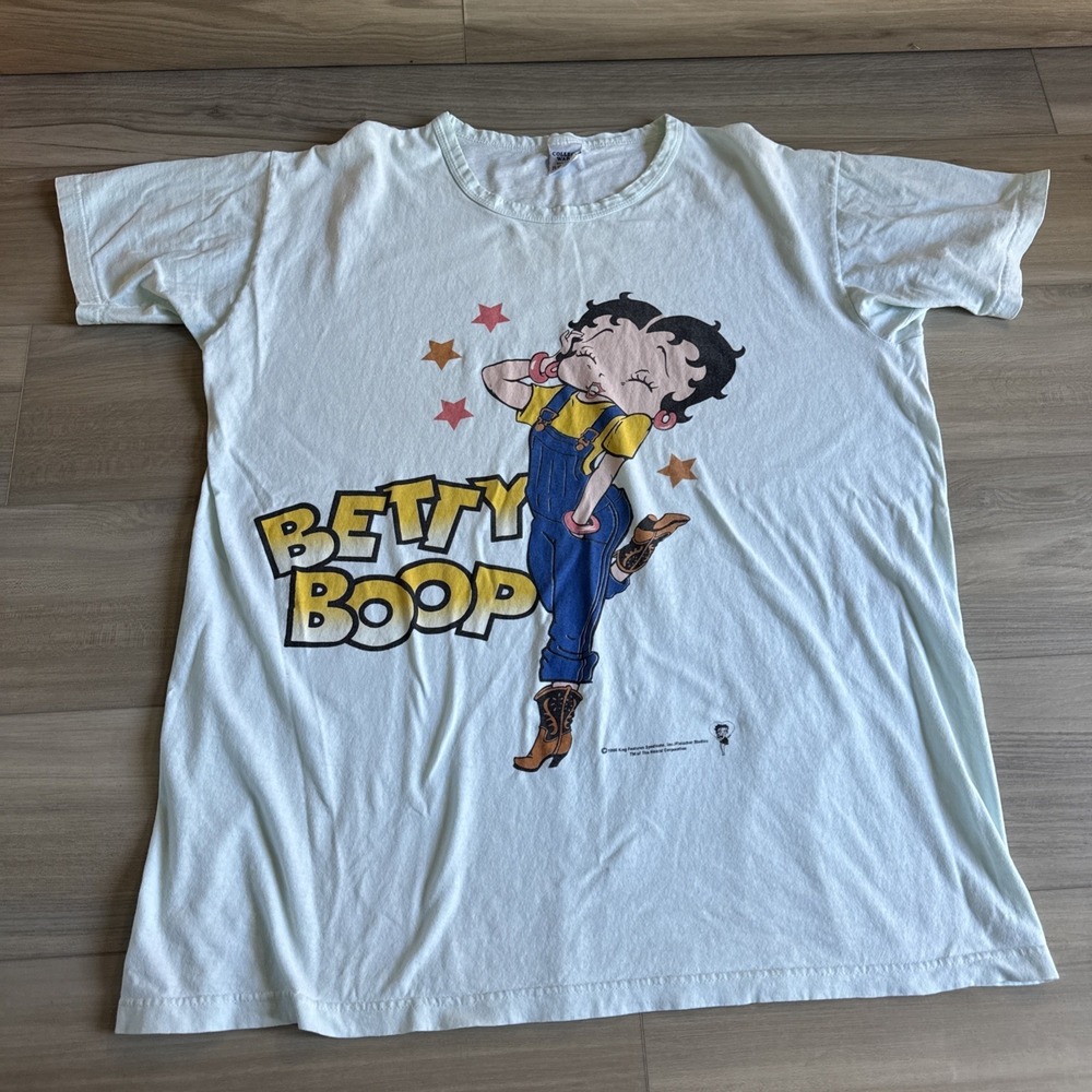 VTG 1996 Betty Boop Cowgirl Sleep Shirt Pajama Nightgown One Size‎ College Ware